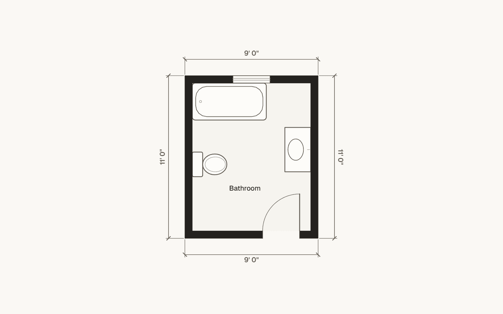 Bathroom floor plan