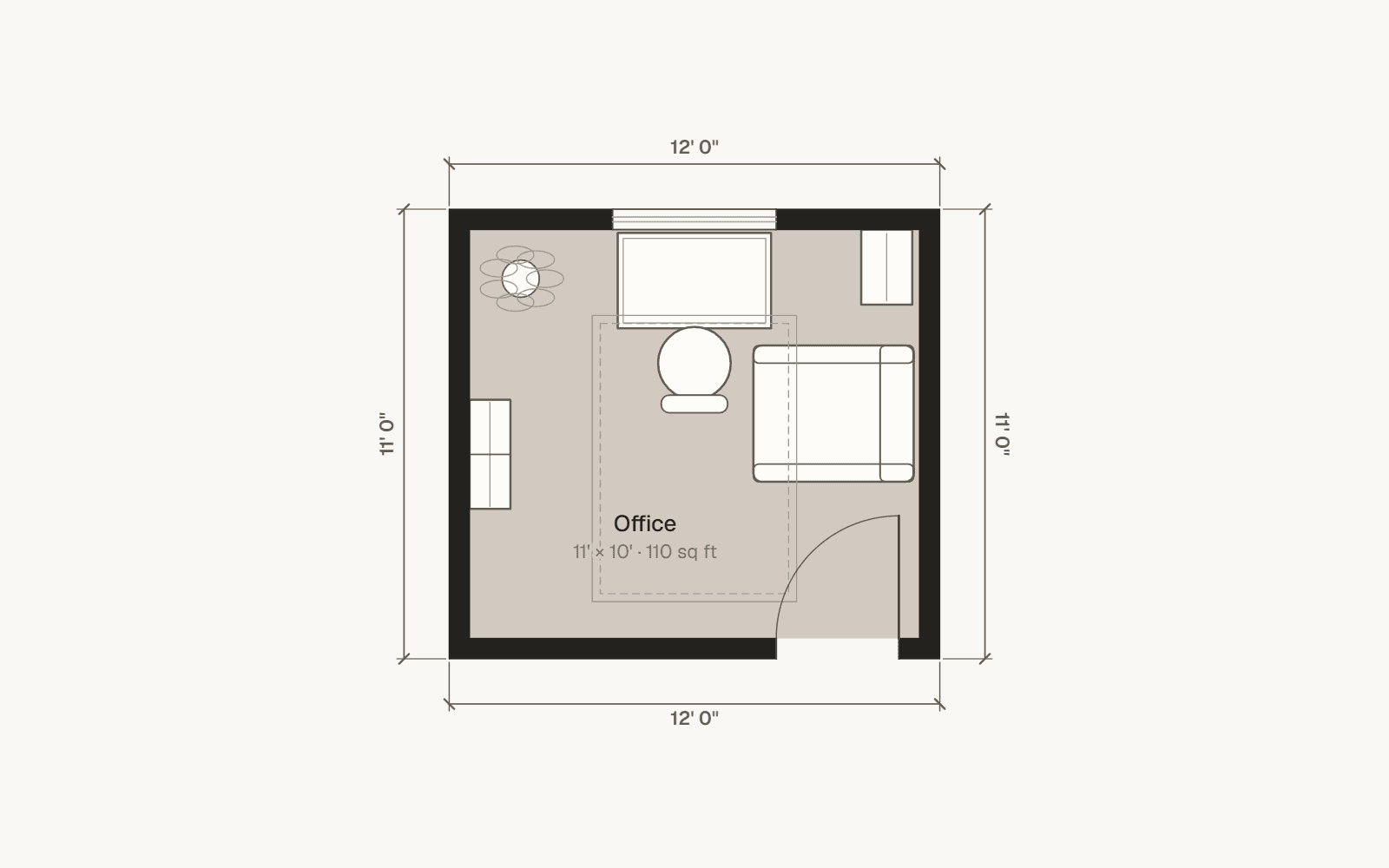 Home office floor plan